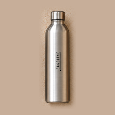 Conceptbeeld van RVS fles